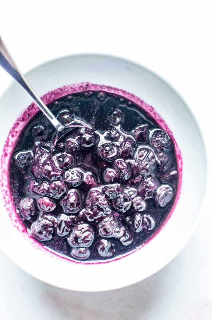 blueberry compote in a bowl