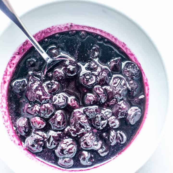 blueberry compote in a bowl