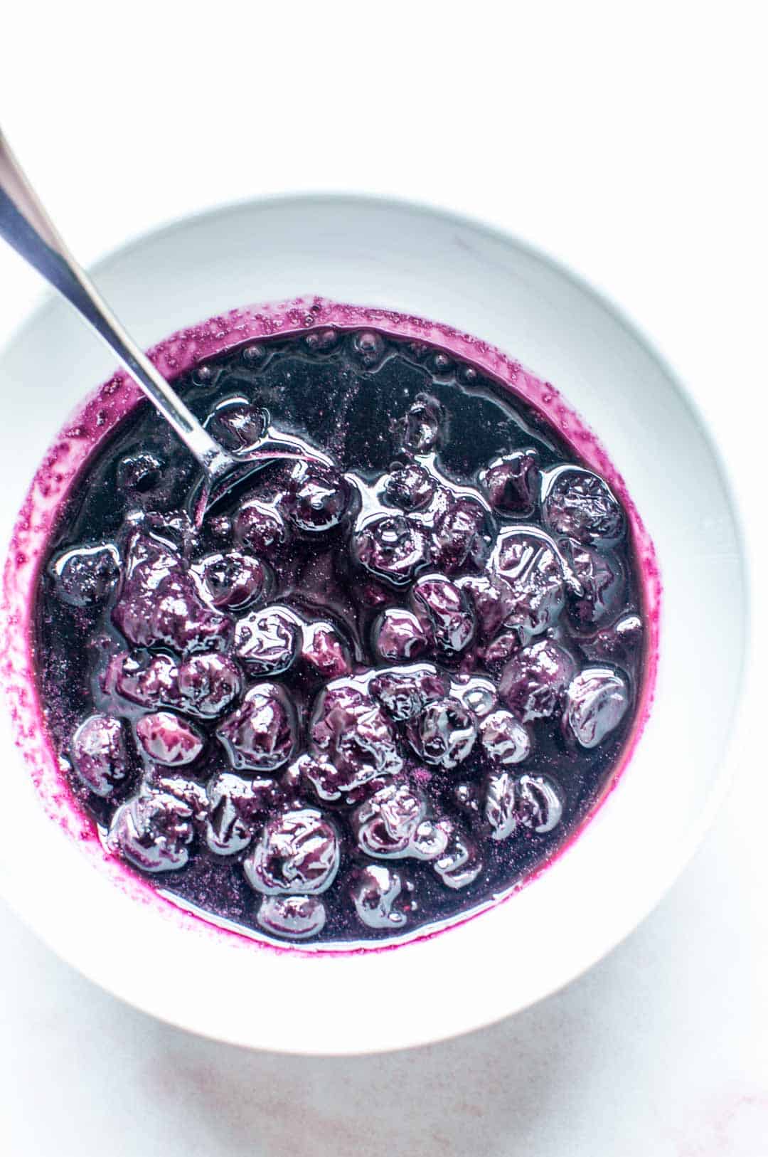 blueberry compote in a bowl