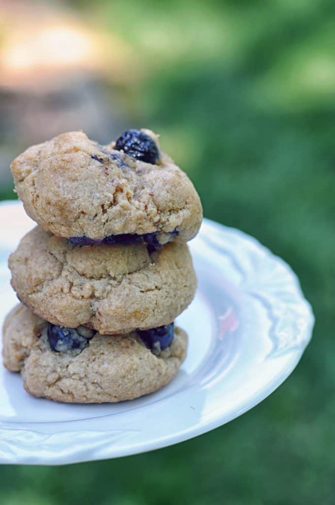 stacked breakfast cookies on a plate