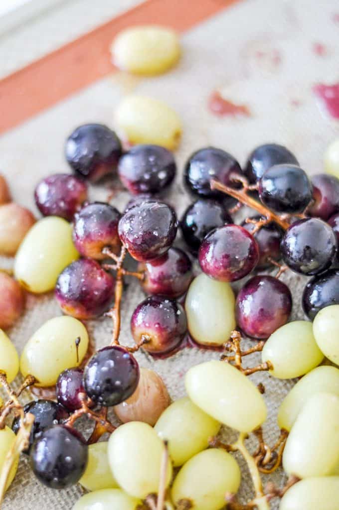 roasted grapes on a silpat