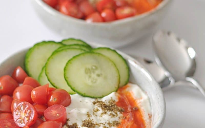Savory Yogurt with Harissa & Za'atar this healthy table