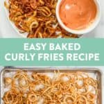 Curly fries pin graphic.