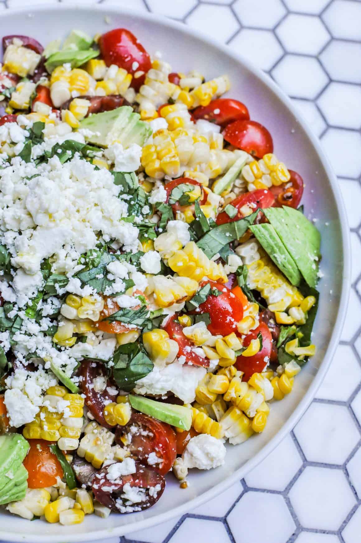 Grilled Corn Salad with Avocado - This Healthy Table