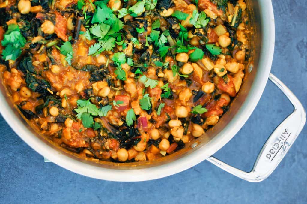 chickpea stew in a pot