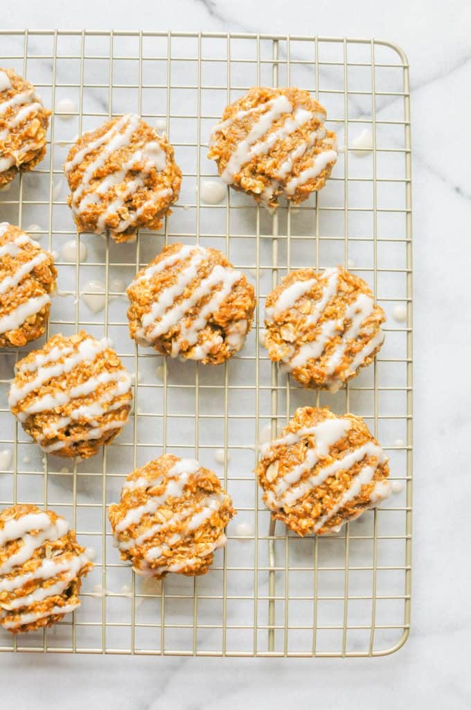 pumpkin cookies with glaze