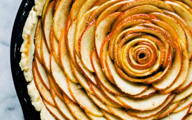 Rose Apple Tart Recipe - this healthy table