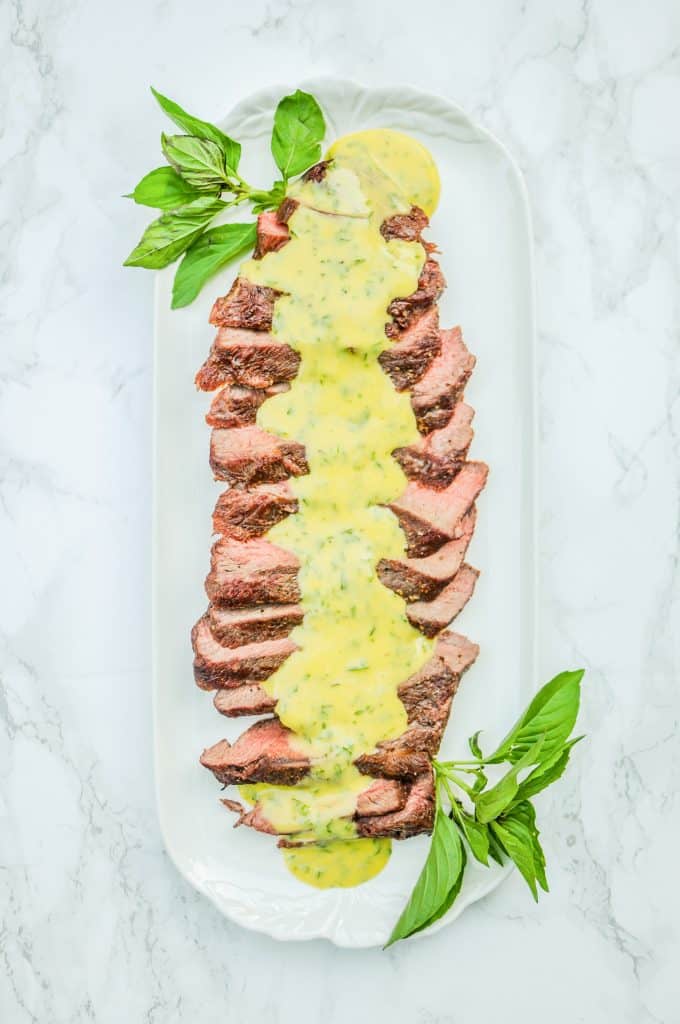 flat iron steak with aioli