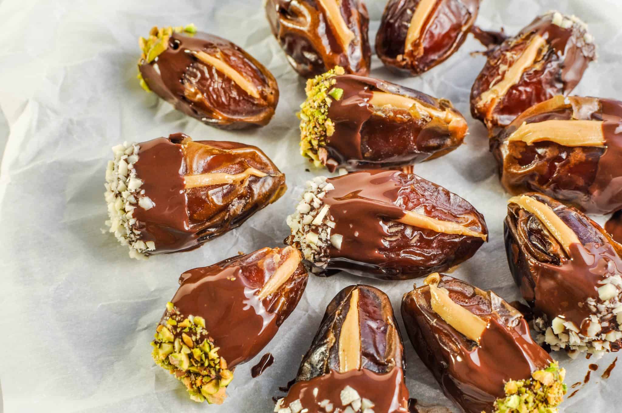 Peanut Butter Stuffed Chocolate Covered Dates This Healthy Table