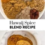 Hawaij spice blend pin graphic.