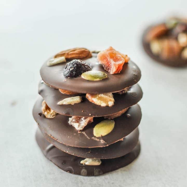 Fruit and Nut Dark Chocolate Bites