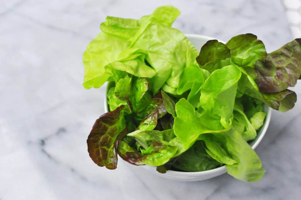 fresh salad leaves