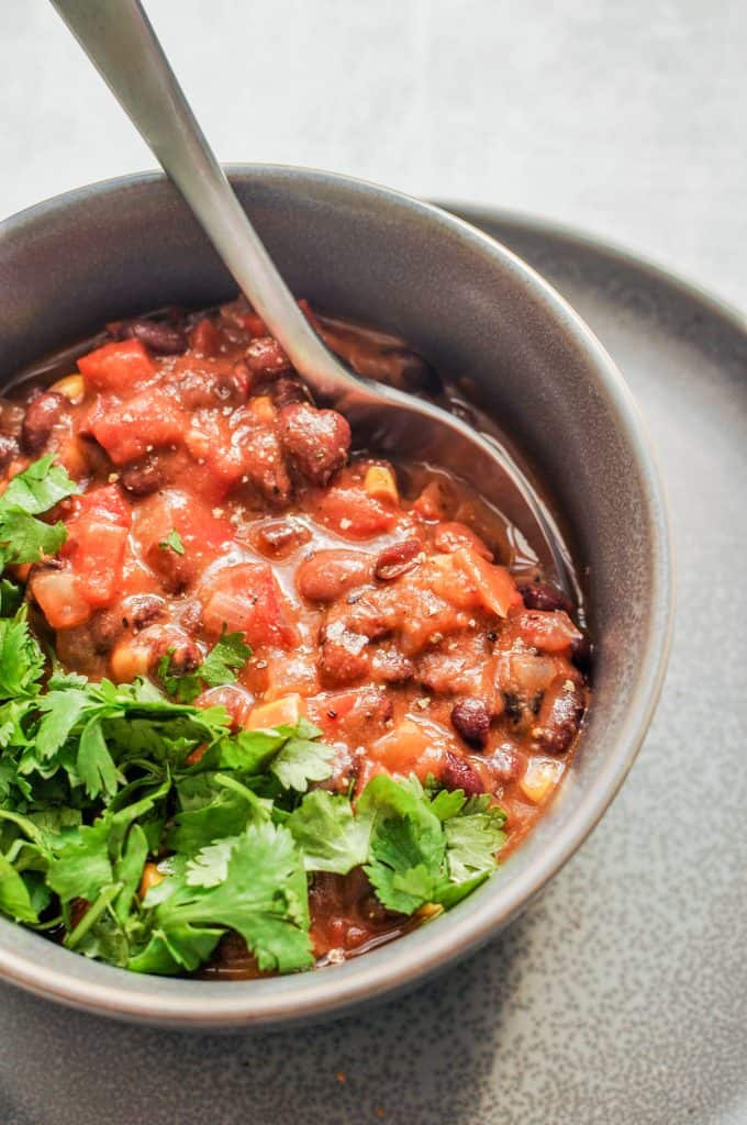 stovetop black bean chili