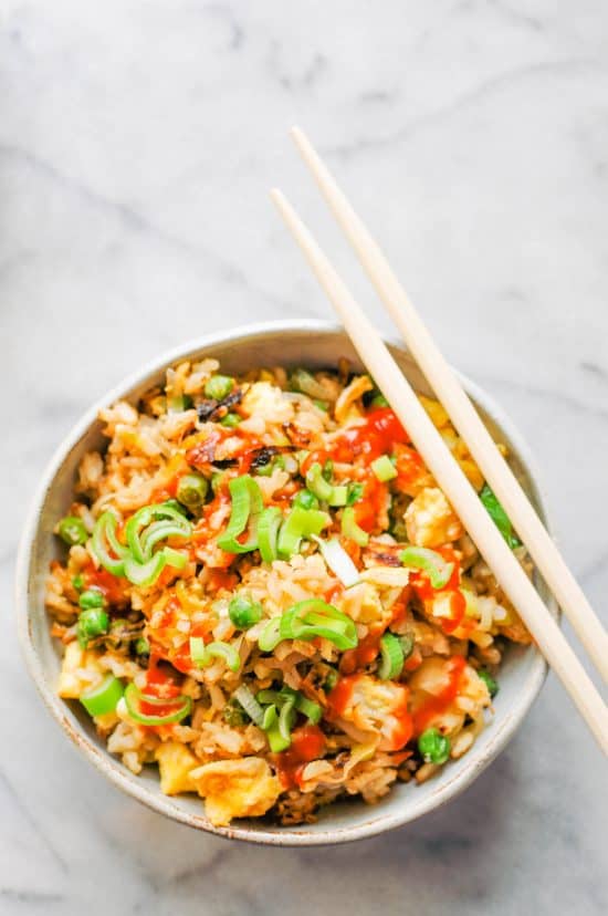 Leek & Pea Fried Rice This Healthy Table