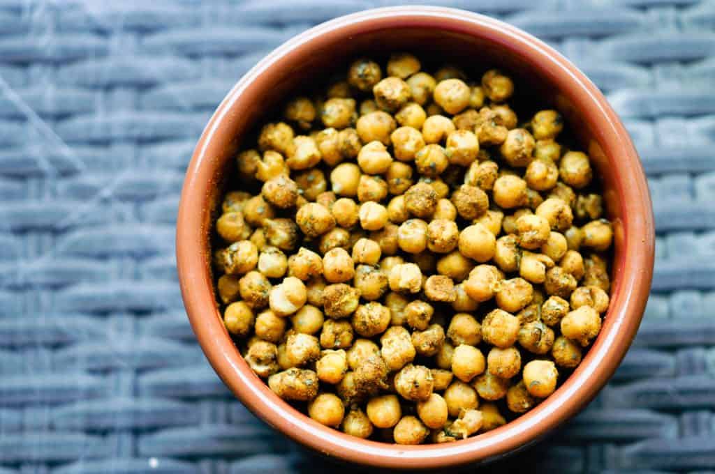 spiced chickpeas in a bowl