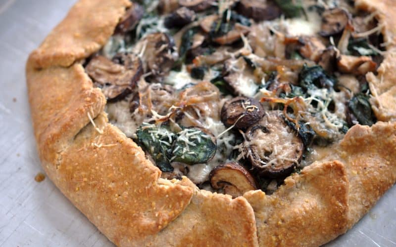 Spinach, Mushroom, & Mozzarella Galette this healthy table