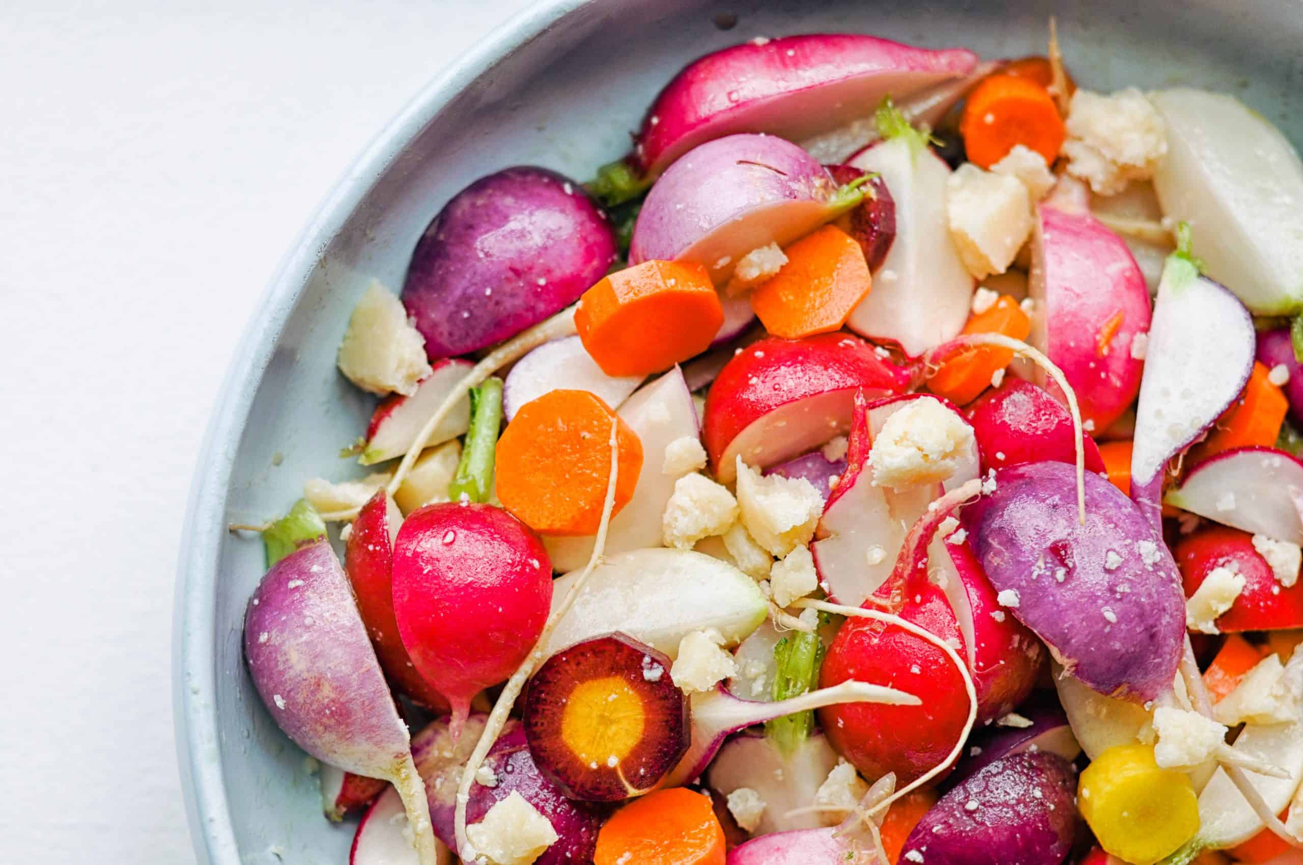 Carrot Radish Salad with Parmesan This Healthy Table