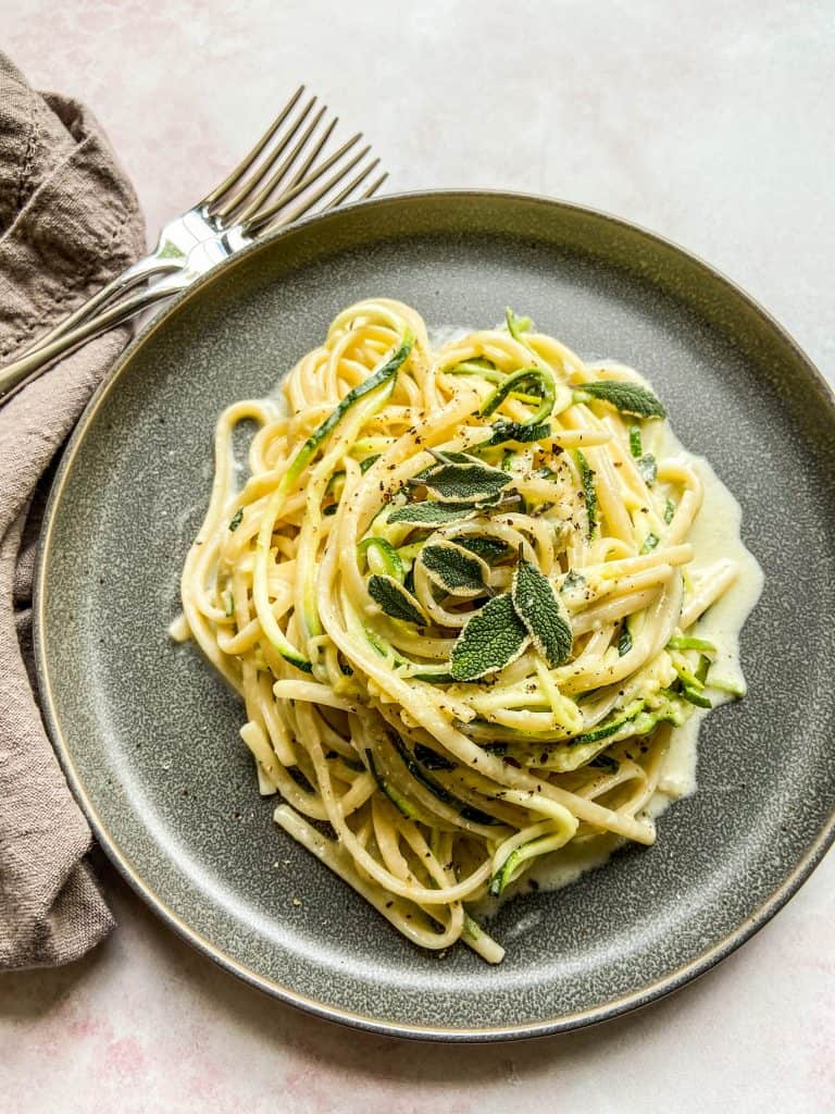 Creamy Zucchini Pasta with Lemon - This Healthy Table