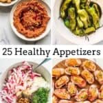 Healthy appetizers pin graphic.