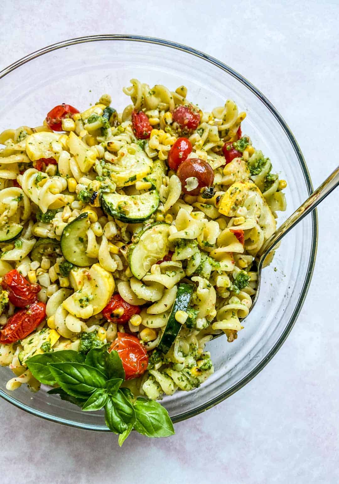 Pesto Pasta Salad Recipe - This Healthy Table