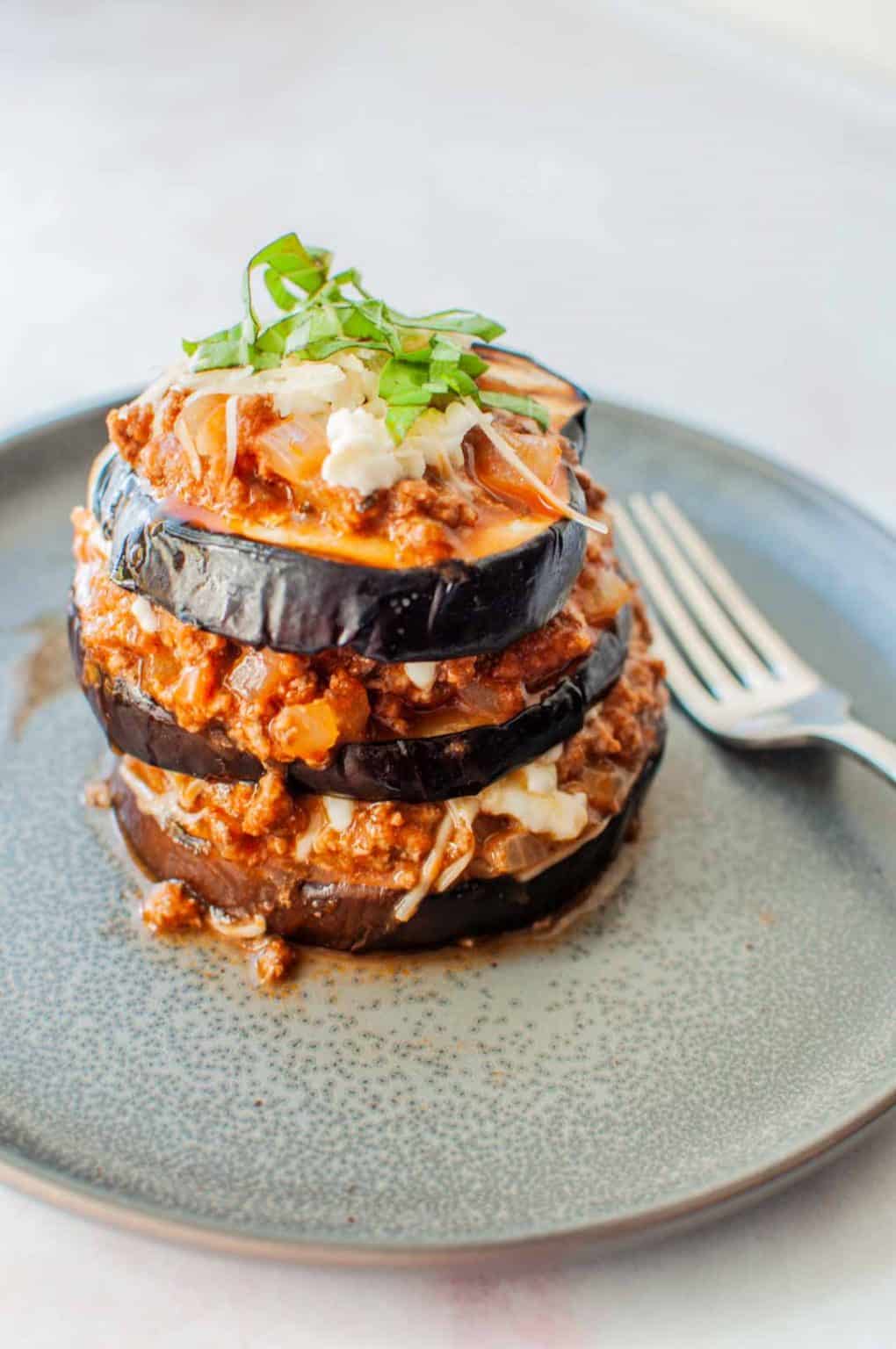 Eggplant Parmesan Stacks - This Healthy Table