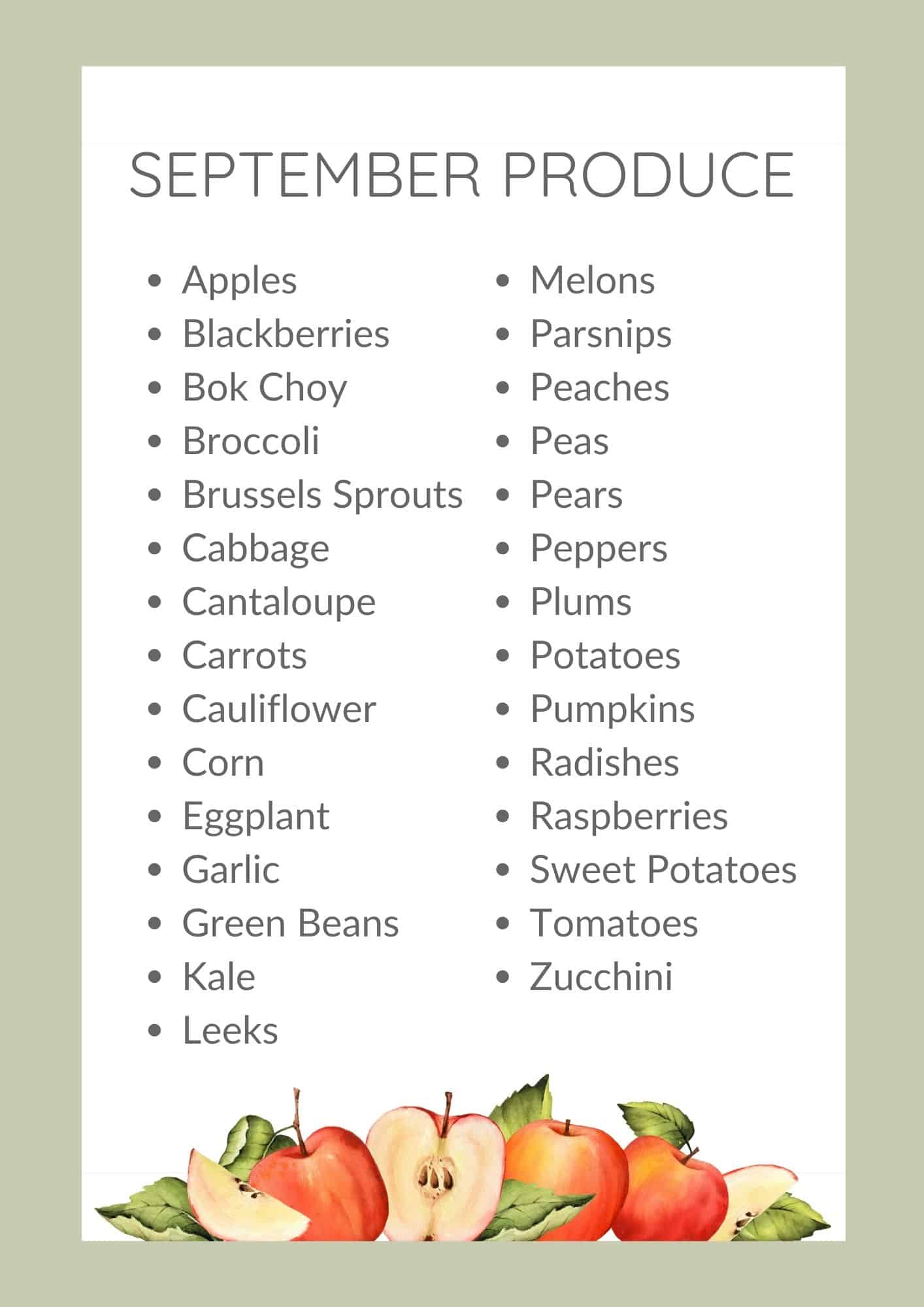What s In Season In September This Healthy Table