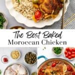 Moroccan chicken pin graphic.