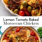 Moroccan chicken pin graphic.