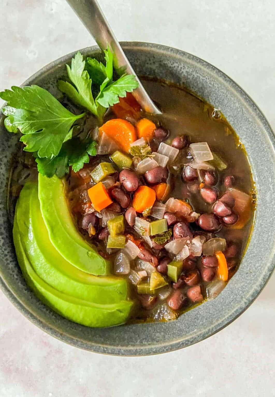 Black Bean Soup - This Healthy Table