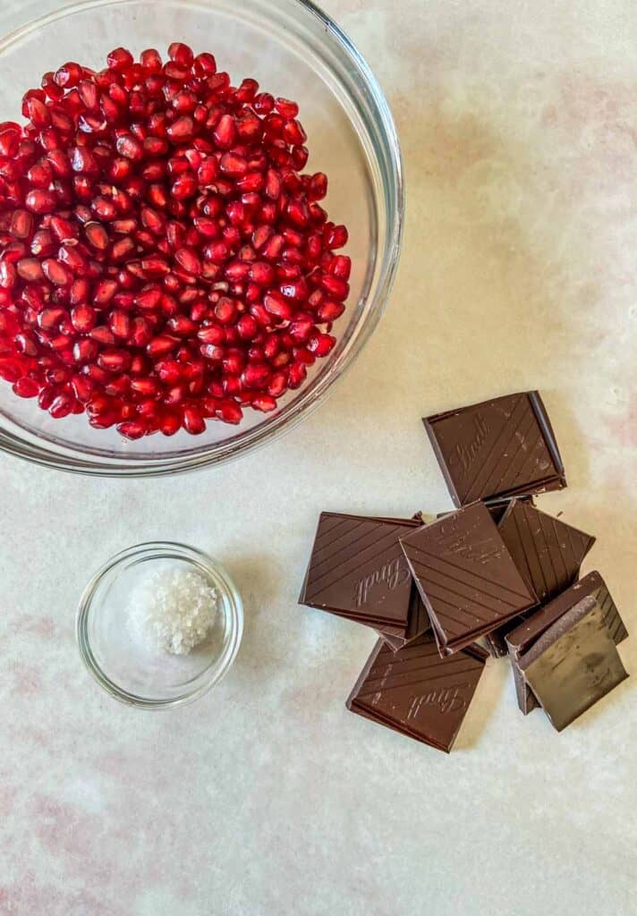 pomegranate dark chocolate bites ingredients