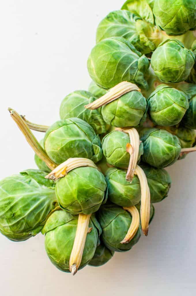 brussels sprouts on a vine