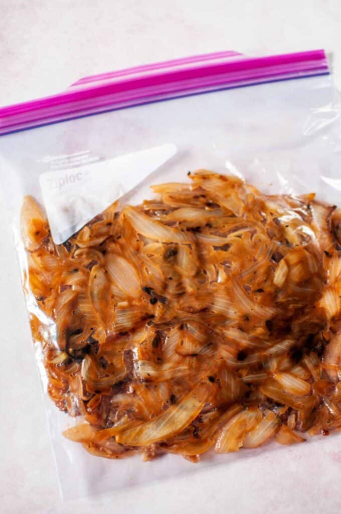 how to freeze caramelized onions