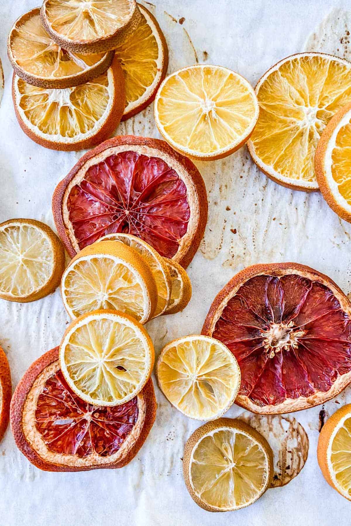 A bunch of dried citrus slices.