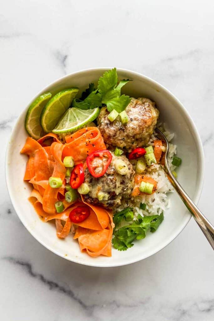 Thai Green Curry Meatballs - This Healthy Table