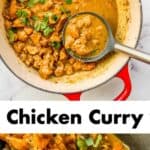Chicken curry pin graphic.
