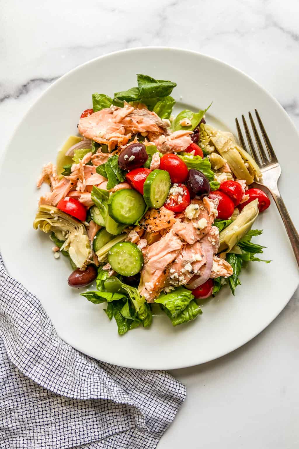Mediterranean Salmon Salad - This Healthy Table