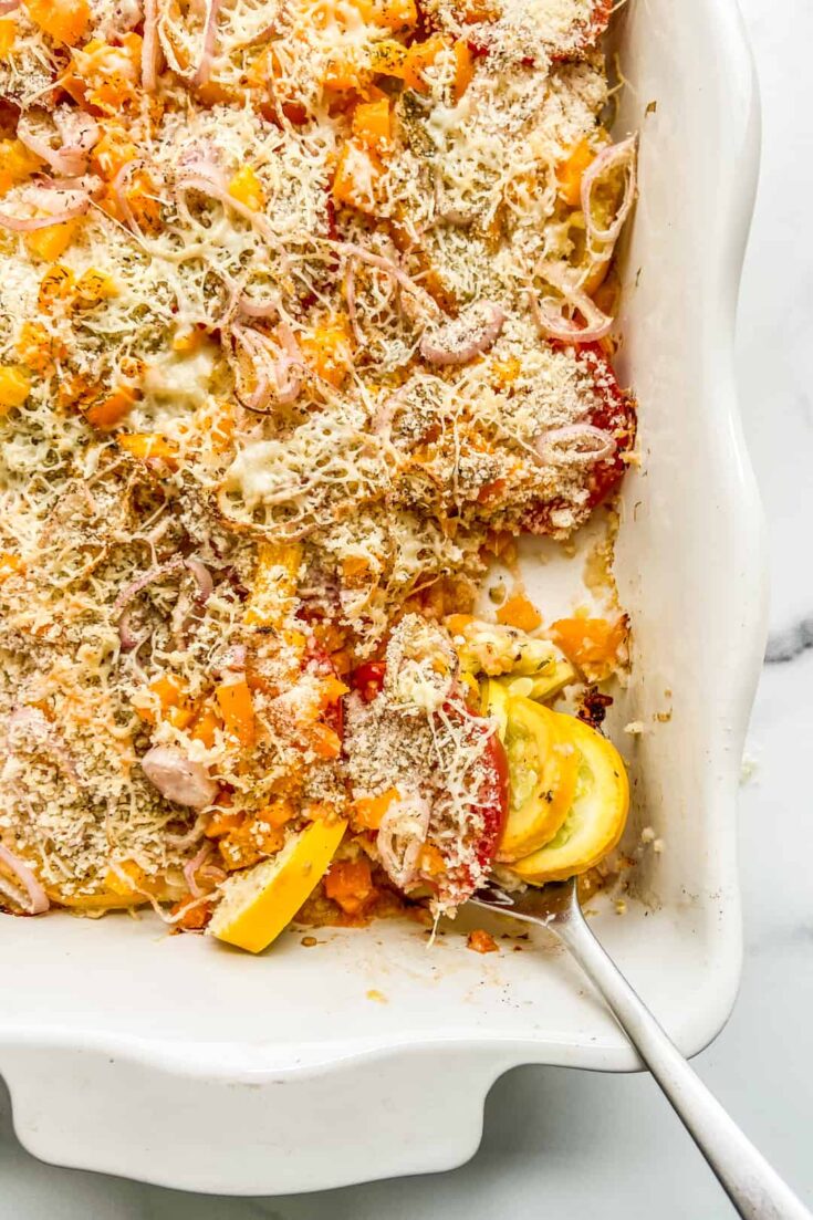 Summer Squash Tomato Gratin - This Healthy Table