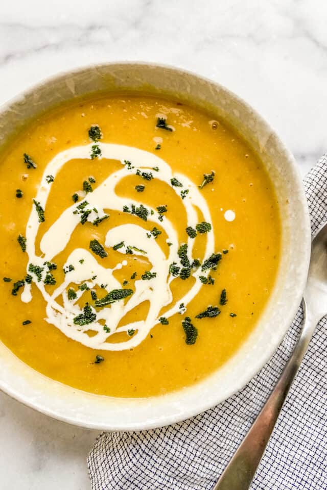 Roasted Acorn Squash Soup - This Healthy Table