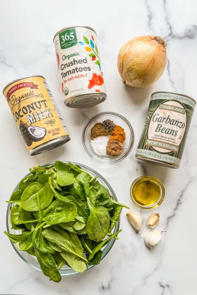 Chickpea Spinach Curry Recipe - This Healthy Table