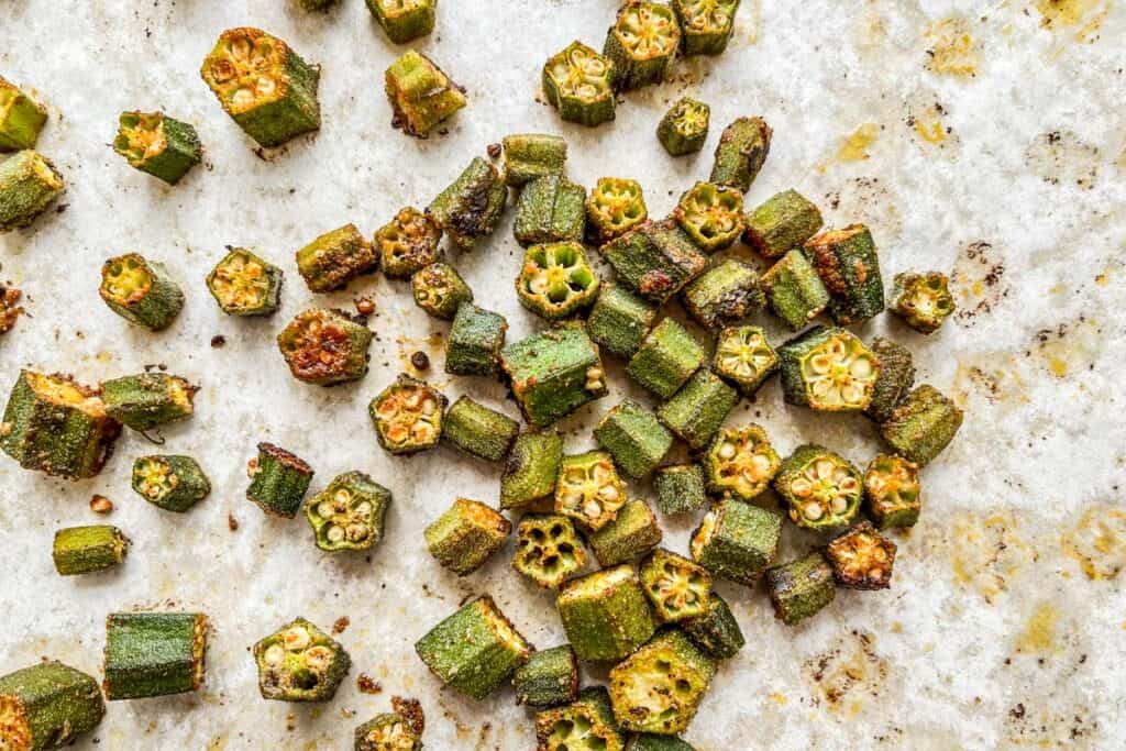 Oven Roasted Okra Recipe - This Healthy Table