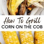 Grilled corn pin graphic.