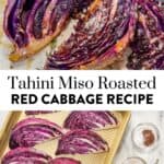 Roasted red cabbage pin graphic.