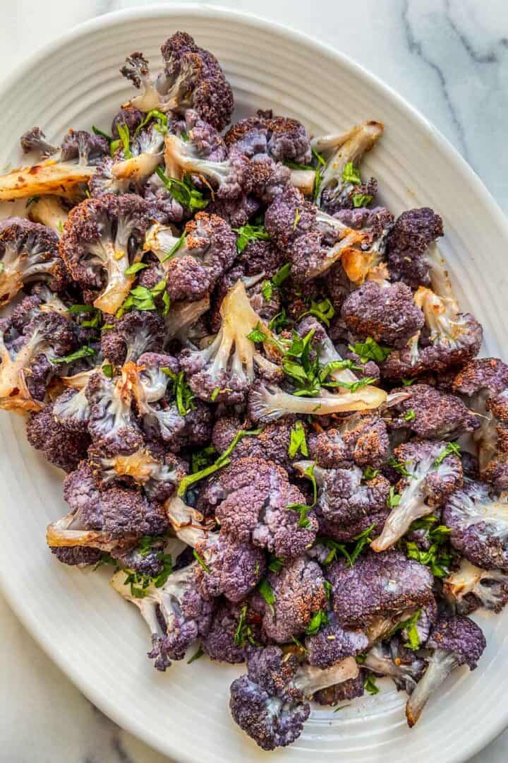 Roasted Purple Cauliflower - This Healthy Table