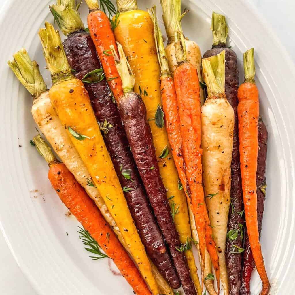 Roasted Rainbow Carrots - This Healthy Table