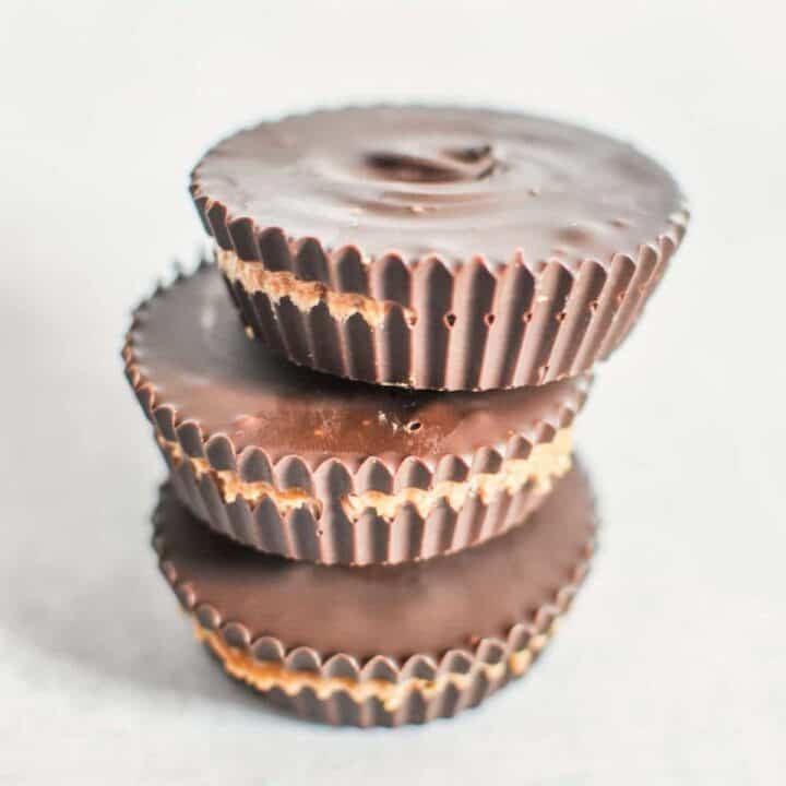 A stack of healthy peanut butter cups.