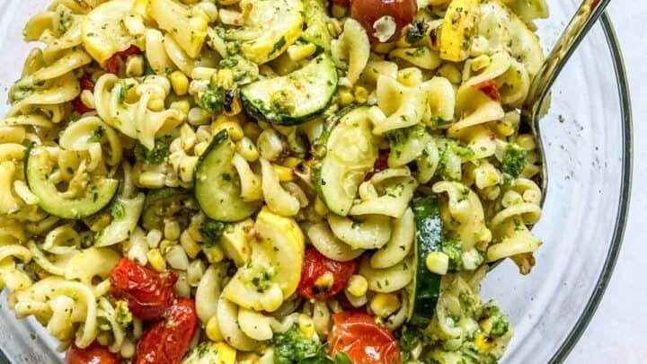 Pesto Pasta Salad Recipe - This Healthy Table