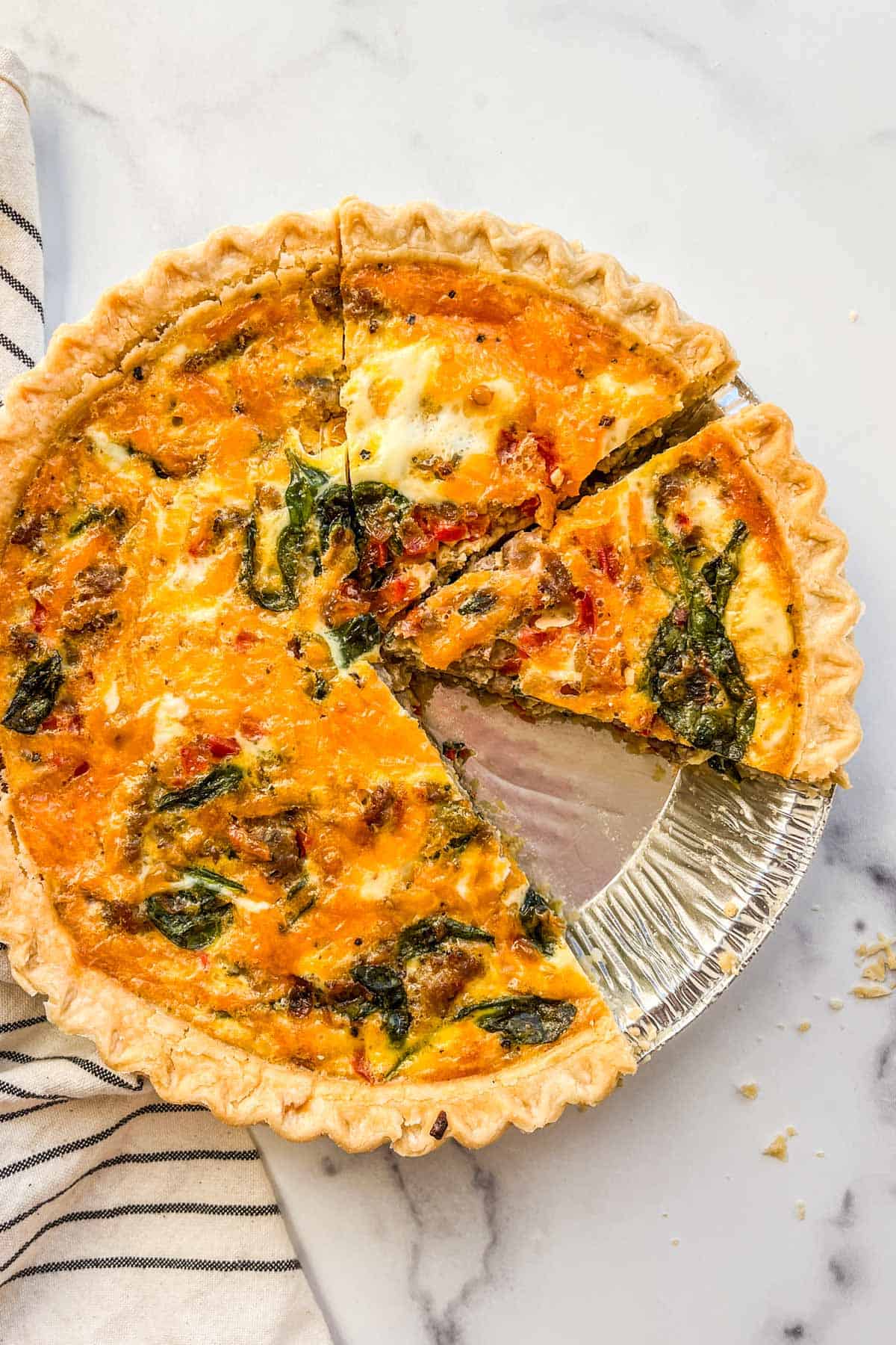 Hearty Spinach and Onion Quiche - Our Salty Kitchen