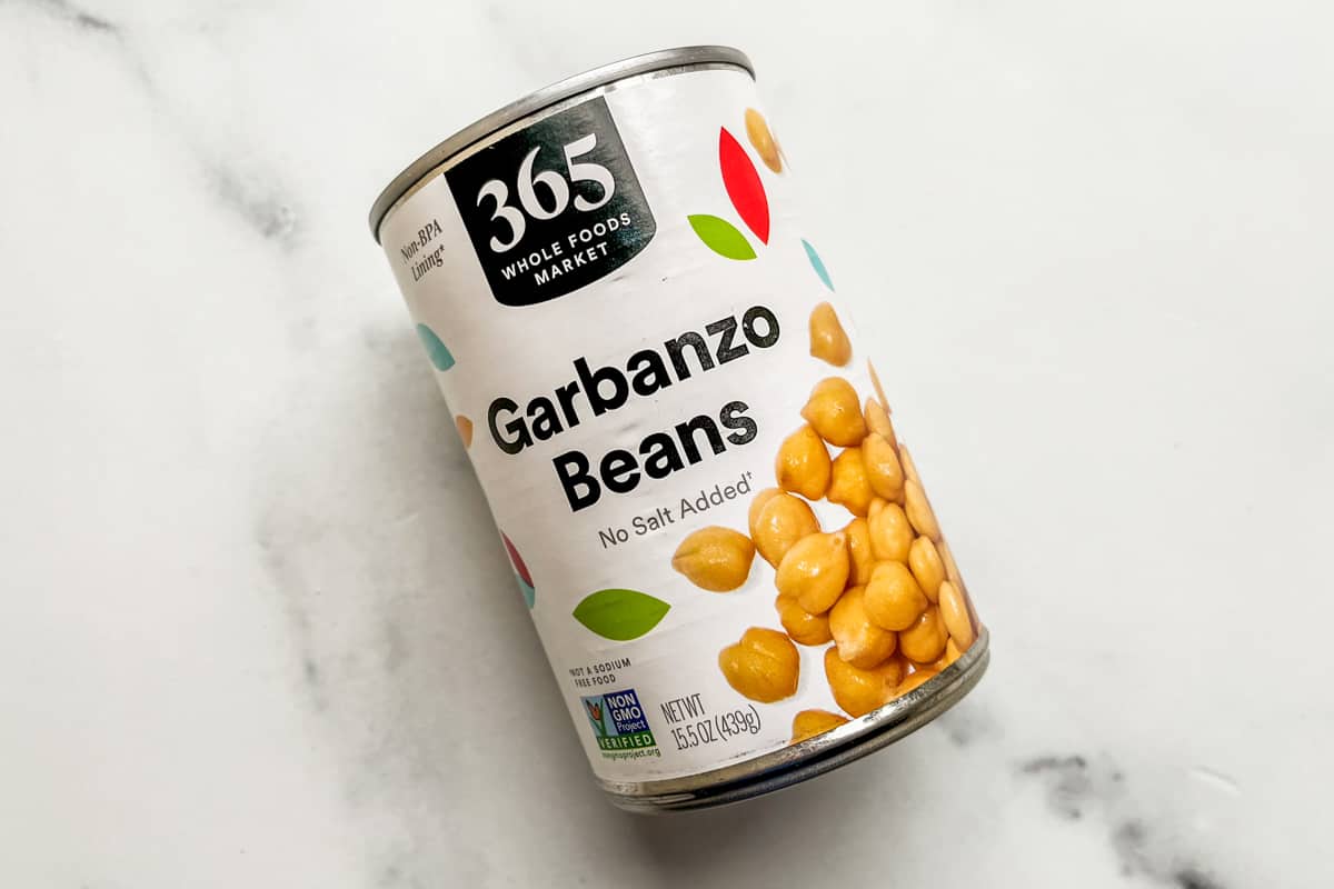 A can of chickpeas.