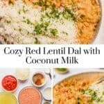 Red lentil dal pin graphic.