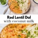 Red lentil dal pin graphic.